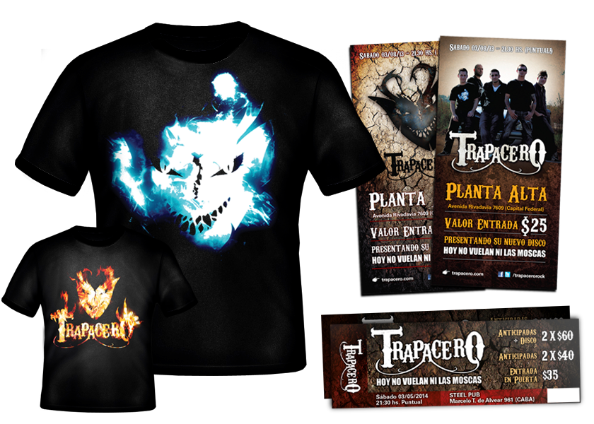 Trapacero - Remeras, flyers y entrada
