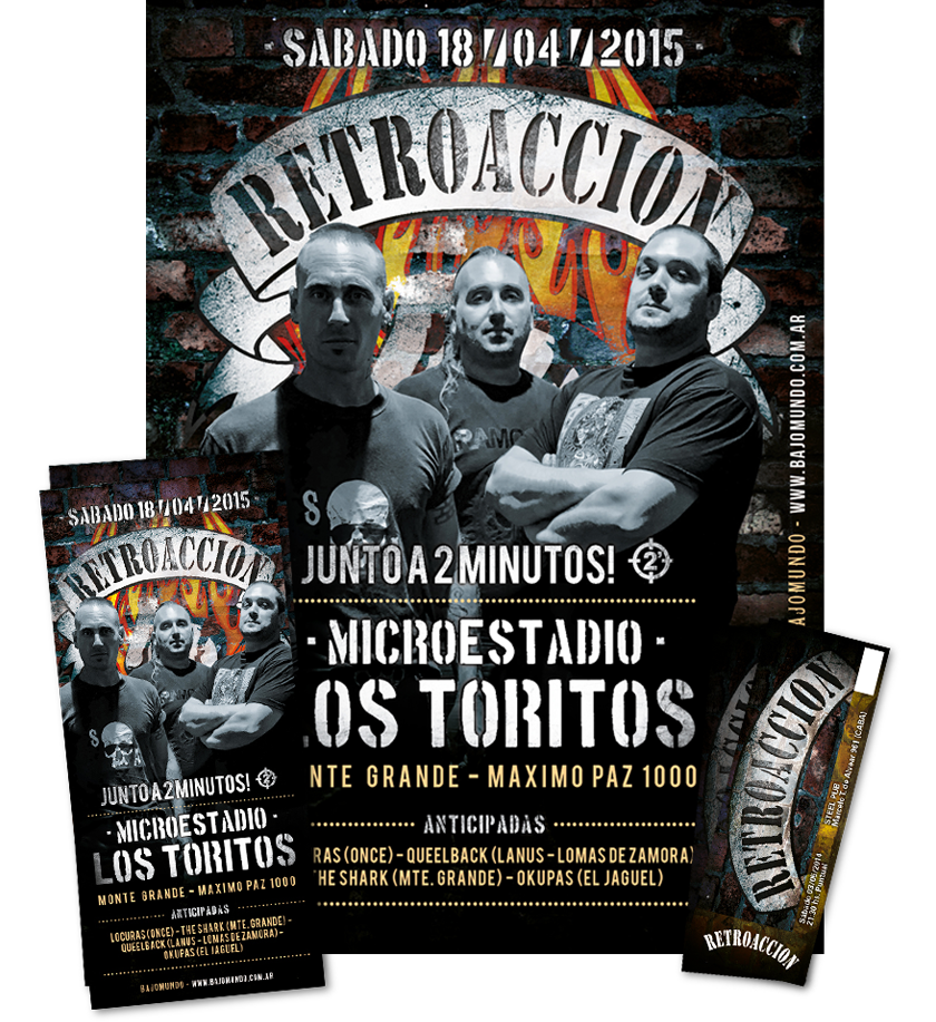 Ratroacción - Afiche, flyer y entrada